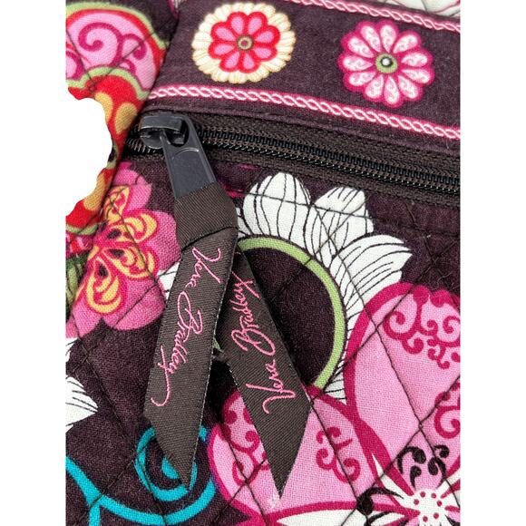 Vera Bradley Mod Floral Pink Quilted Hipster Crossbody Messenger Shoulder Bag Co - Picture 4 of 15